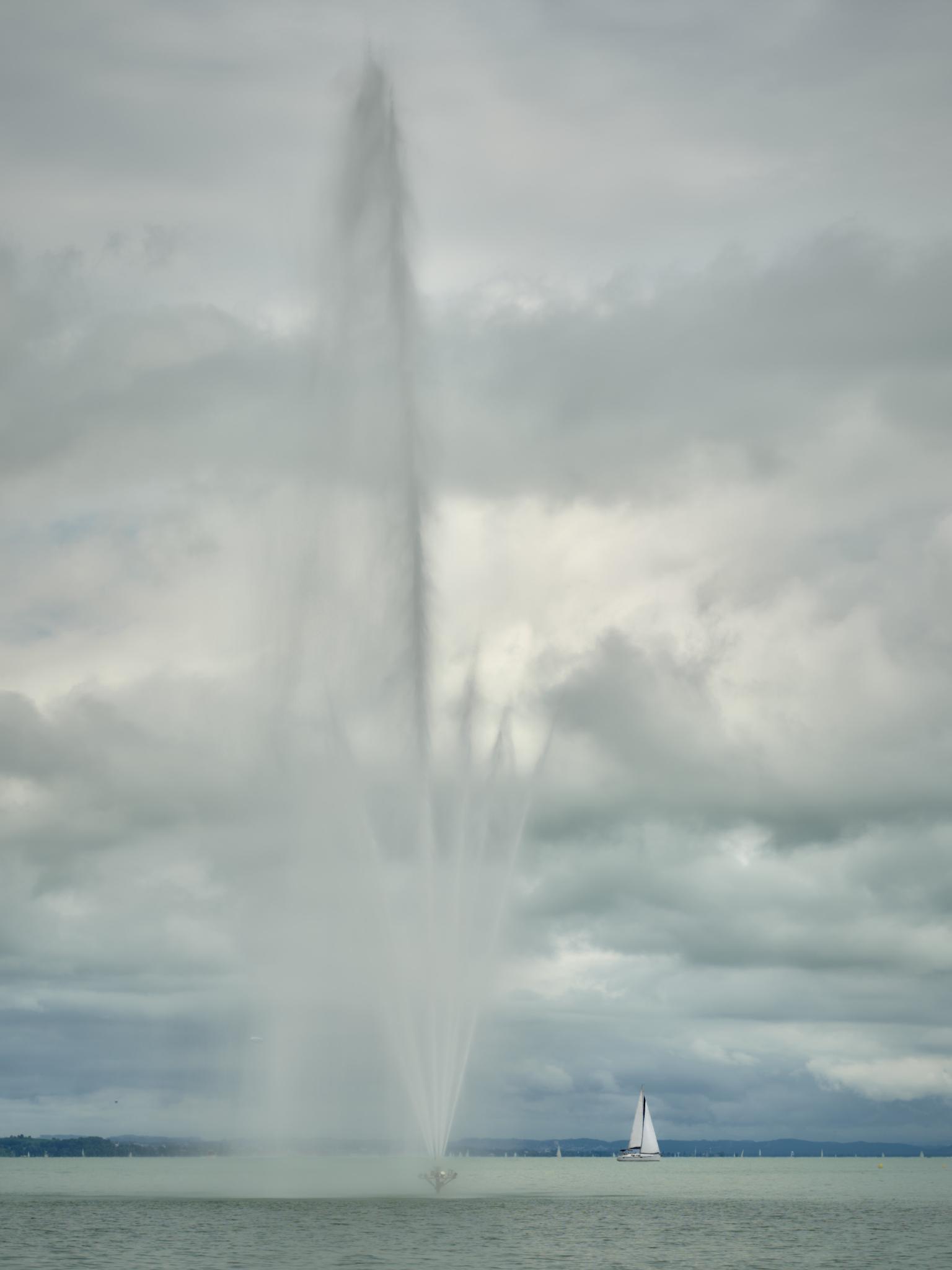 Fountain in the Lake