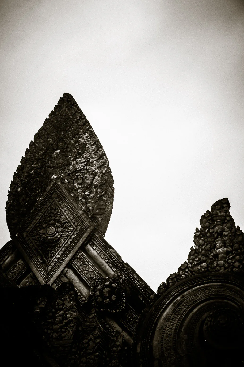 Stone Carvings. Prasat Banteay Srei. Angkor, Cambodia. January 2012