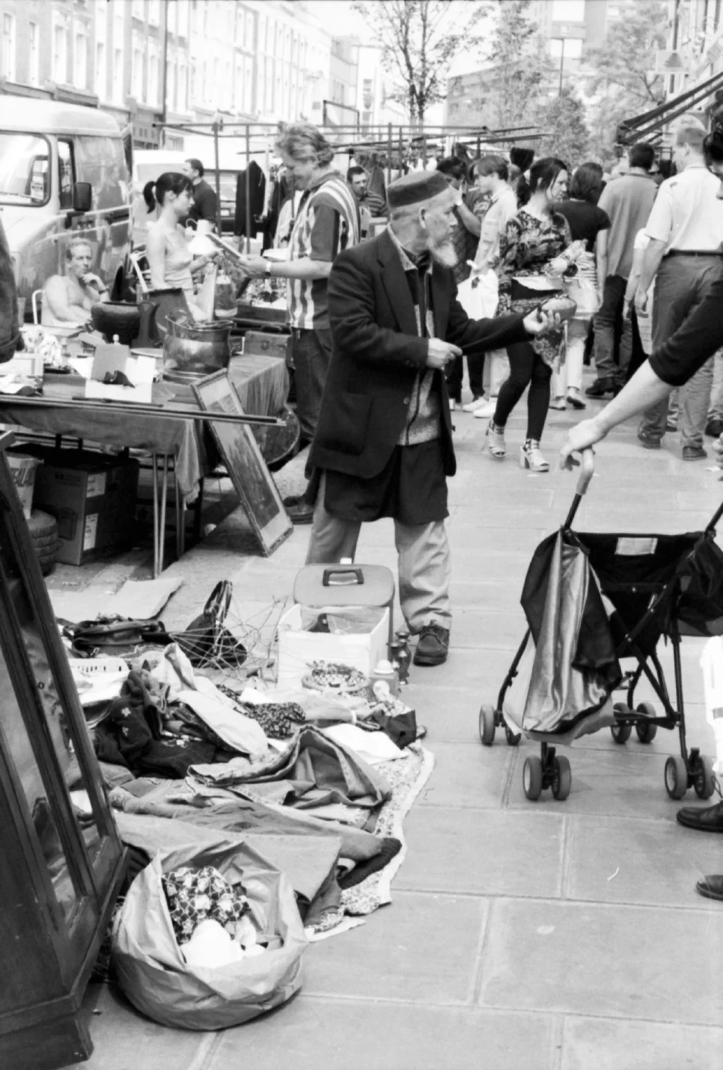 Look at this. Portobello Market, London, England. April 2000